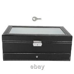 Watch Organizer Watch Display Case Watch Box With Valet Drawer For Storage