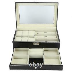 Watch Organizer Watch Display Case Watch Box With Valet Drawer For Storage