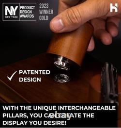 Watch & Pocket Knife Display Case Acrylic Hinged Cover-Felt Lined-New