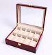 Watch Storage Boxes Jewelry Wooden Display Cases Organizer Box 2/3/6/19/12 Slots