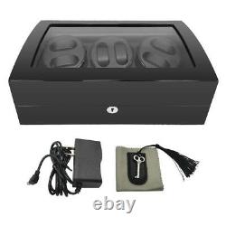 Watch Winder Box LED Motorized Storage Display Case 6+7 Watches AC Adapter