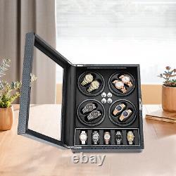 Watch Winder Storage Display Case Box Automatic Rotation 8+5 slots withLED Light