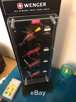 Wenger Swiss Army Knife Store Display Case With Original Knives In Display