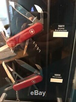 Wenger Swiss Army Knife Store Display Case With Original Knives In Display