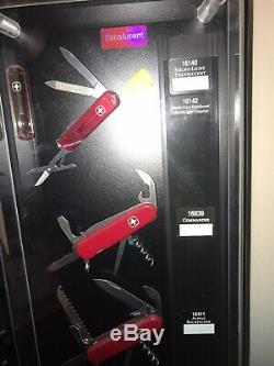 Wenger Swiss Army Knife Store Display Case With Original Knives In Display