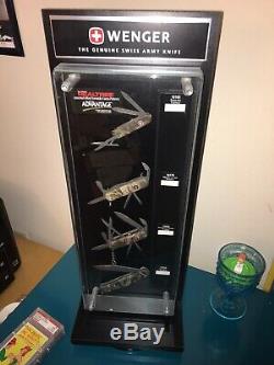 Wenger Swiss Army Knife Store Display Case With Original Knives In Display