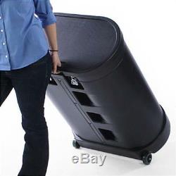 Wheeled Oval Hard Large Case for Trade Show Pop Up Display Booth Podium Storage