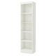 White 5 Shelf Corner Book Case Tall Display Wood Rack Home Office File Storage