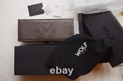 Wolf Heritage Leather 5 Slot Watch Collector Storage Display Travel Box Case