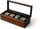 Wooden Alder Watch Case Box Display Collection 4 Slot Storage Made in Japan New