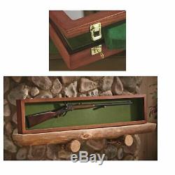 Details about   Wooden Gun Sword Display Case Hardwood Wall Mount Storage Rifle Rack Glass Lid 