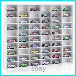 Wooden Display Case for Hot Diecast Wheels, 60 Spaces, Wall Mount, 1/64 Scale