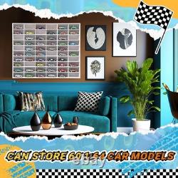 Wooden Display Case for Hot Diecast Wheels, 60 Spaces, Wall Mount, 1/64 Scale