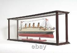 Wooden Storage DISPLAY CASE for Cruise Liner Ship Models Wood 38.5-Inch Diecast
