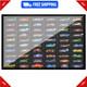 Wooden Wall Mount Display Case for Hot Wheels, 60 Car Storage, Dust-Resistant