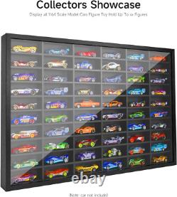 Wooden Wall Mount Display Case for Hot Wheels, with Dust Resistant Acrylic Glass