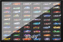 Wooden Wall Mount Display Case for Hot Wheels, with Dust Resistant Acrylic Glass