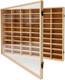 Wooden Wall Mount Display Case for Hot Wheels, with Dust Resistant Door, Matchbo