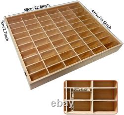 Wooden Wall Mount Display Case for Hot Wheels, with Dust Resistant Door, Matchbo