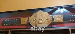 Wrestling Belt Display Case 62 x 14 WWE Boxing Championship Title Cabinet Frame