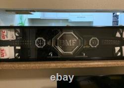 Wrestling Belt Display Case Black Solid Wood WWE MMA Boxing Championship Cabinet