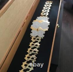 Wrestling Belt Display Case Black Solid Wood WWE MMA Boxing Championship Cabinet