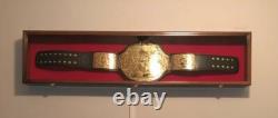 Wrestling Belt Display Case Black Solid Wood WWE MMA Boxing Championship Cabinet
