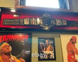 Wrestling Belt Display Case Oak Kid 44 Children Wood WWE Championship Cabinet