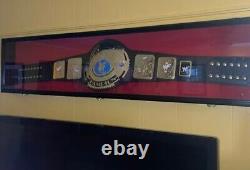 Wrestling Belt Display Case Solid Wood WWE MMA Boxing Championship Title Cabinet