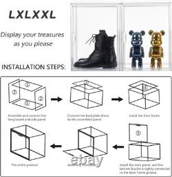 X-Large Acrylic Display Case Set 5 Stackable Storage Bins with Magnetic Lids