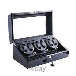 XTELARY Luxury 3 Motor Automatic Watch Winder Display Box Case Storage R3671b