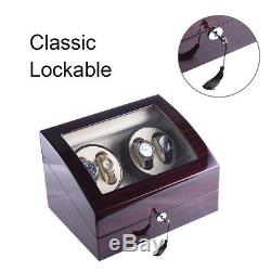 XTELARY Luxury 4+6 Automatic Rotation Watch Winder Storage Display Case Box New