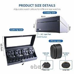 XTELARY Luxury 4 Motor Automatic Watch Winder Display Box Case Storage R4891B