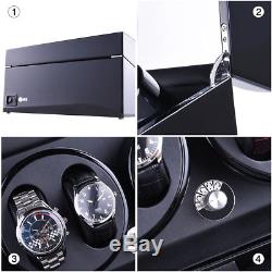 XTELARY Luxury Automatic Rotation 6+7 Watch Winder Storage Case Display Box