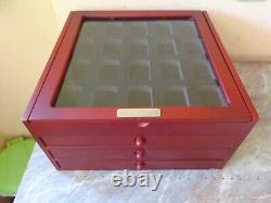 Zippo Wood Collection Storage Display Case Chest Cabinet Box For 80 Lighters